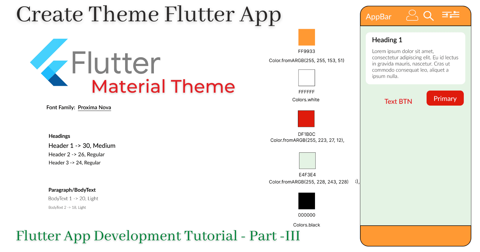 How to Define A Flutter Theme?